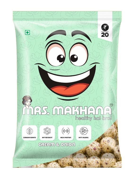MrsMakhana Cream and Onion flavour pack